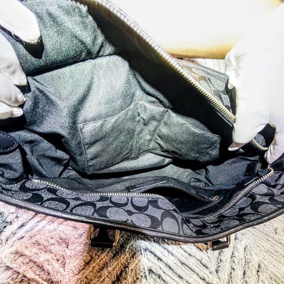 EUC - COACH PERRY BUSINESS TOTE IN SIGNATURE COATED CANVAS (F54799) - Picture 11 of 11